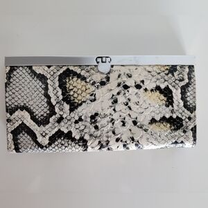 Depeche Mode Women's Snakeskin metallic wallet with link satin lining Elegant